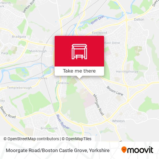 Moorgate Road / Boston Castle Grove map