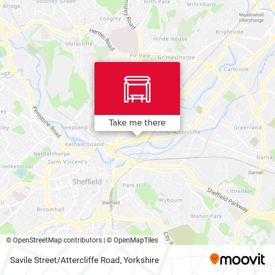 Savile Street/Attercliffe Road map