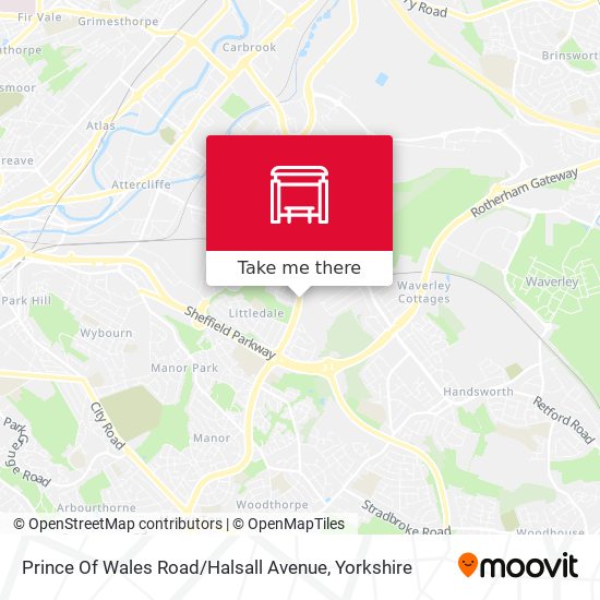 Prince Of Wales Road / Halsall Avenue map