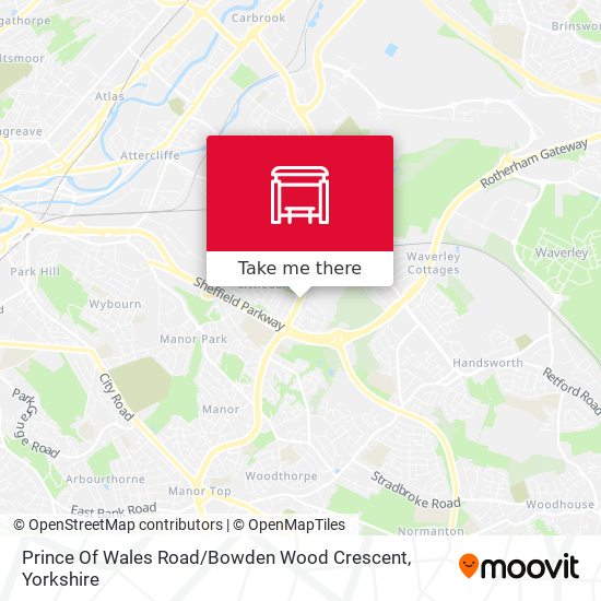 Prince Of Wales Road / Bowden Wood Crescent map