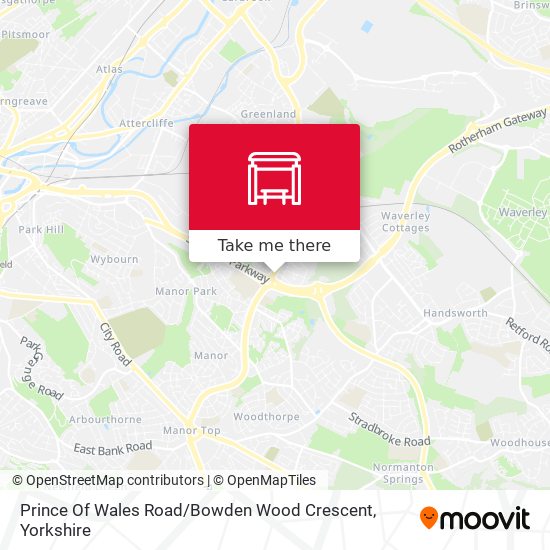 Prince Of Wales Road / Bowden Wood Crescent map