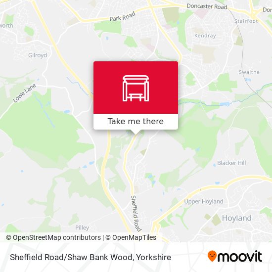 Sheffield Road/Shaw Bank Wood map