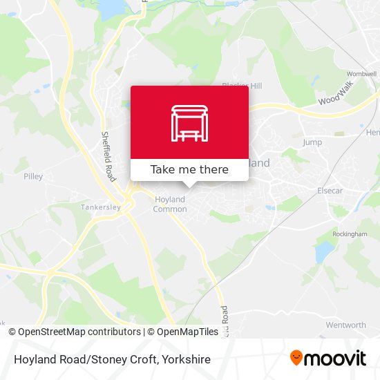 Hoyland Road/Stoney Croft map