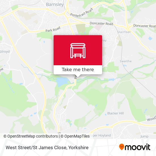 West Street/St James Close map