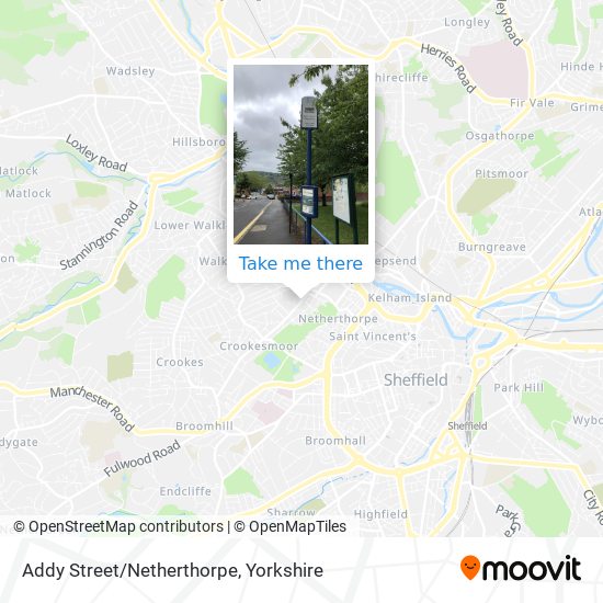 Addy Street/Netherthorpe map
