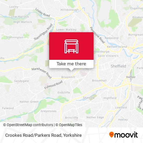 Crookes Road/Parkers Road map