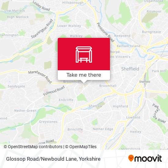 Glossop Road/Newbould Lane map