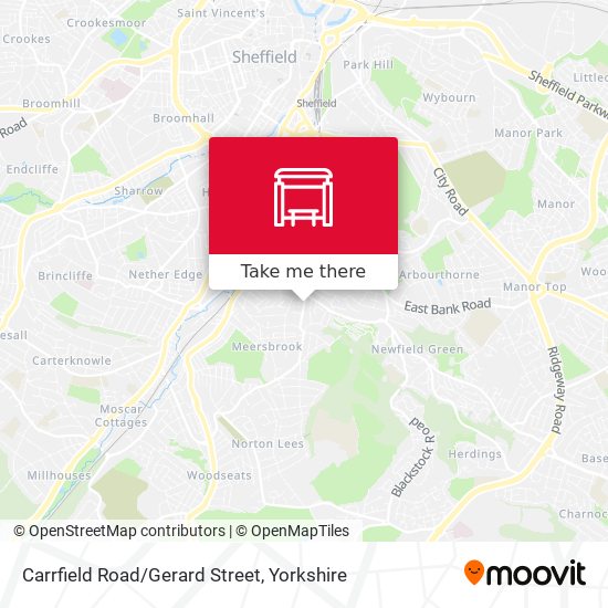 Carrfield Road/Gerard Street map