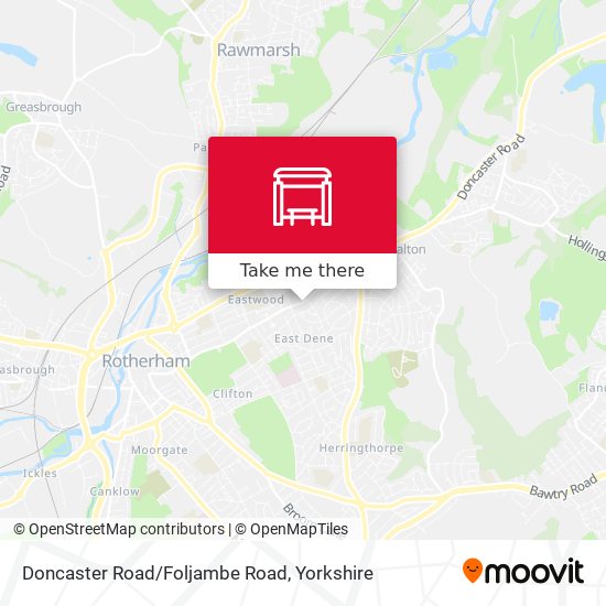 Doncaster Road/Foljambe Road map