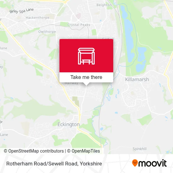 Rotherham Road/Sewell Road map