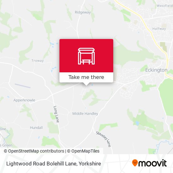 Lightwood Road Bolehill Lane map