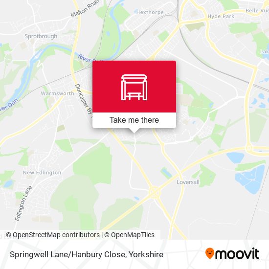 Springwell Lane/Hanbury Close map