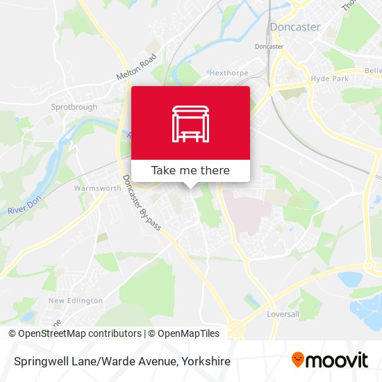 Springwell Lane/Warde Avenue map