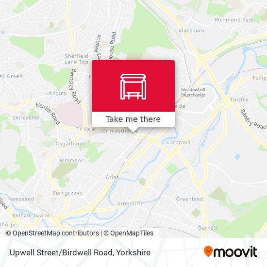 Upwell Street/Birdwell Road map