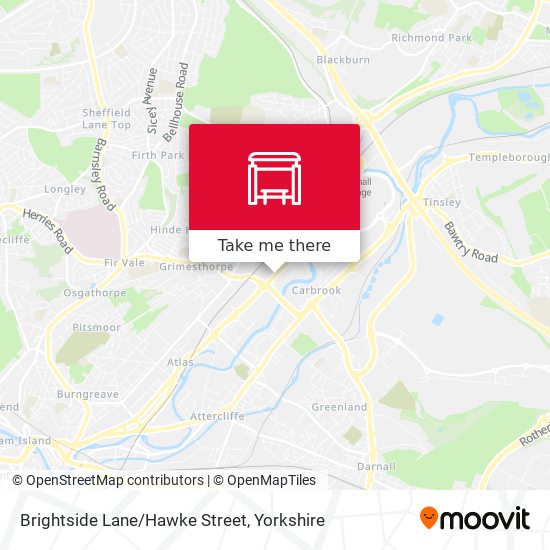 Brightside Lane/Hawke Street map