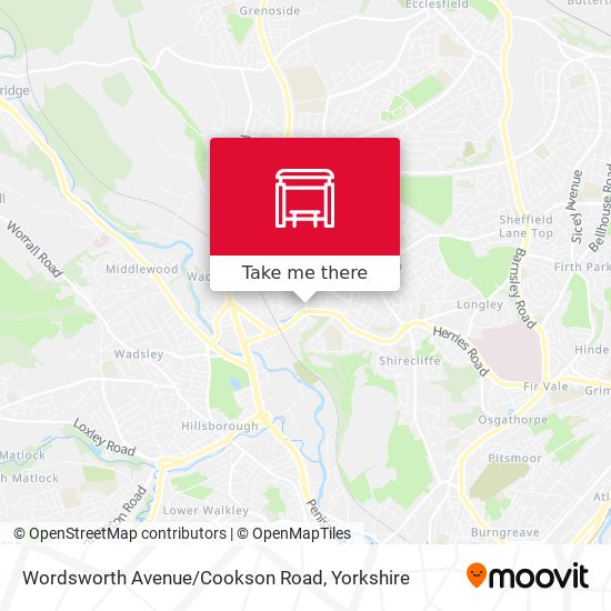 Wordsworth Avenue/Cookson Road map
