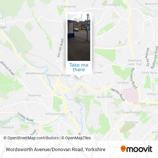 Wordsworth Avenue/Donovan Road map
