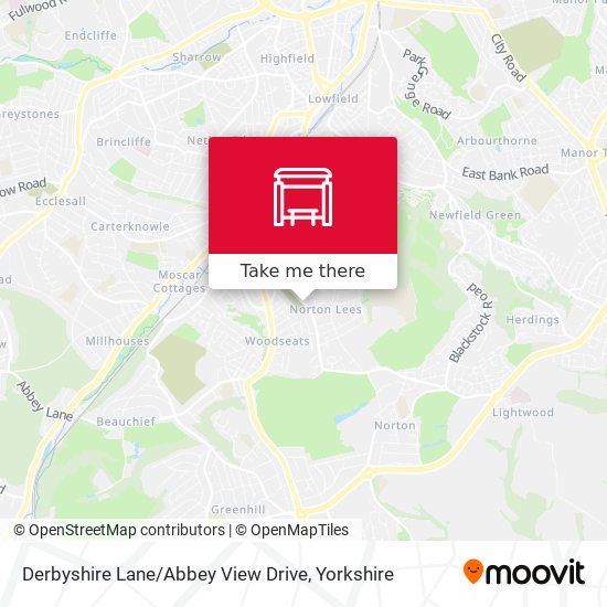 Derbyshire Lane / Abbey View Drive map