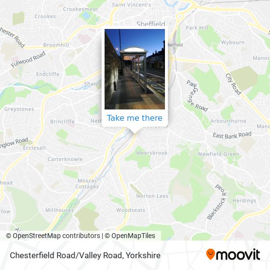 Chesterfield Road/Valley Road map