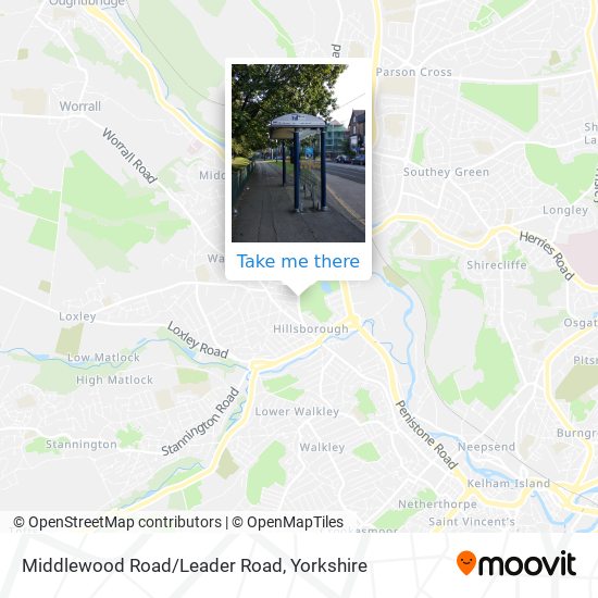 Middlewood Road/Leader Road map