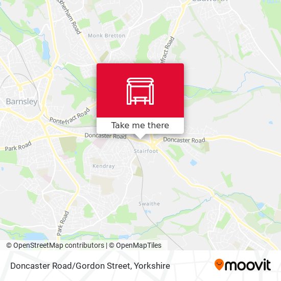Doncaster Road/Gordon Street map