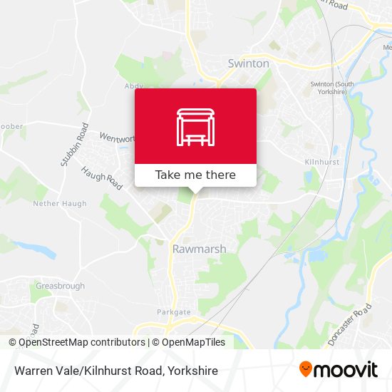 Warren Vale/Kilnhurst Road map