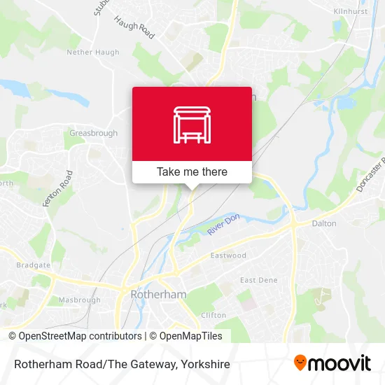 Rotherham Road/The Gateway map