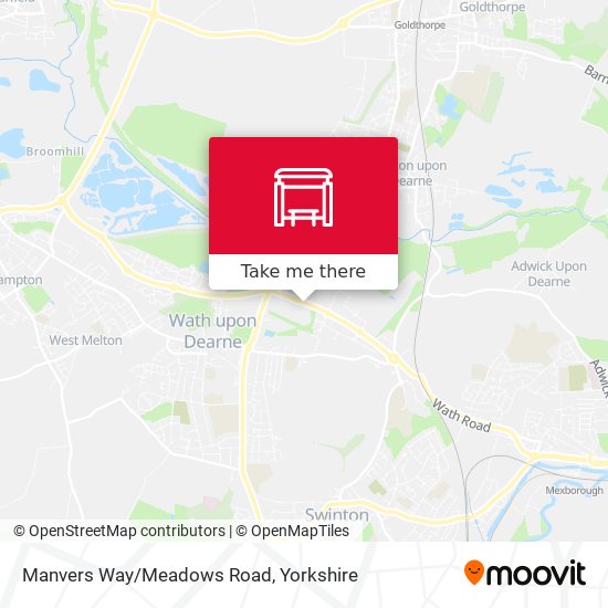 Manvers Way/Meadows Road map