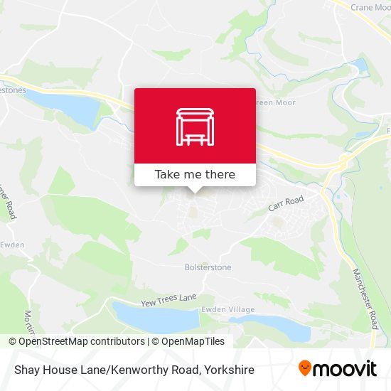 Shay House Lane/Kenworthy Road map