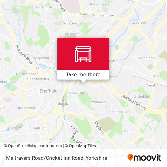 Maltravers Road / Cricket Inn Road map