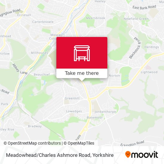 Meadowhead / Charles Ashmore Road map