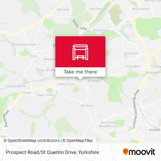 Prospect Road/St Quentin Drive map