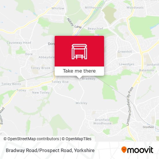 Bradway Road/Prospect Road map