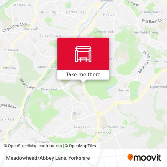 Meadowhead/Abbey Lane map