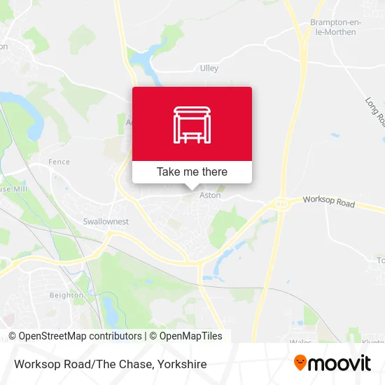Worksop Road/The Chase map