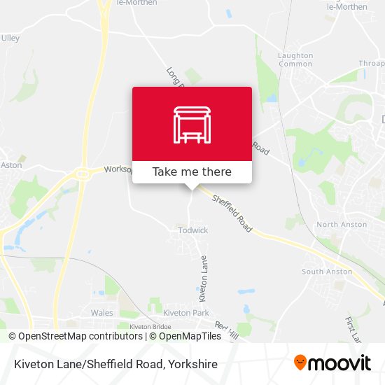 Kiveton Lane/Sheffield Road map