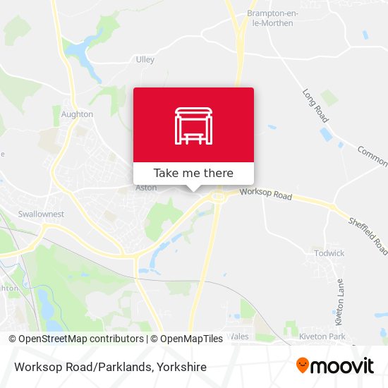 Worksop Road/Parklands map