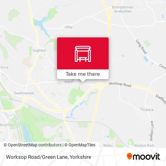 Worksop Road/Green Lane map