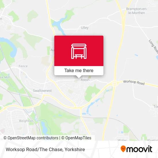 Worksop Road/The Chase map