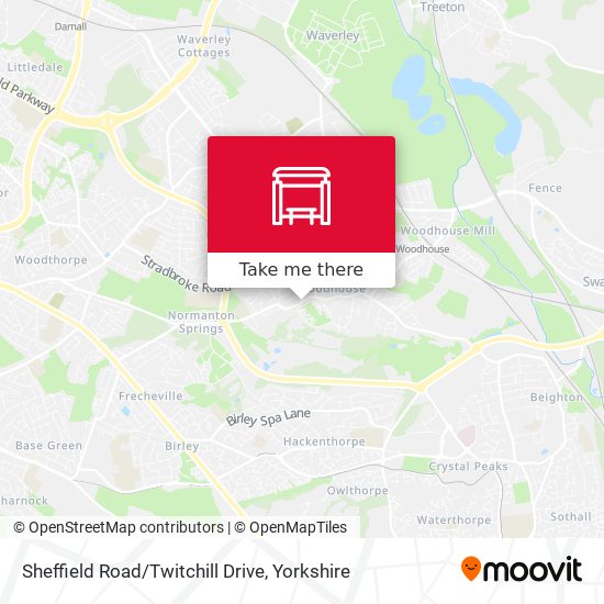 Sheffield Road/Twitchill Drive map
