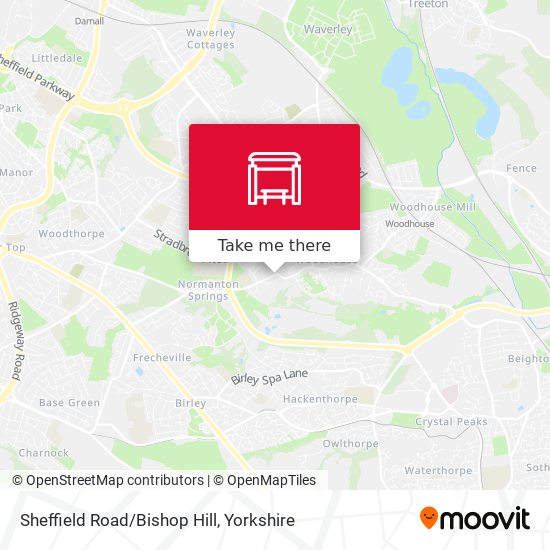 Sheffield Road/Bishop Hill map