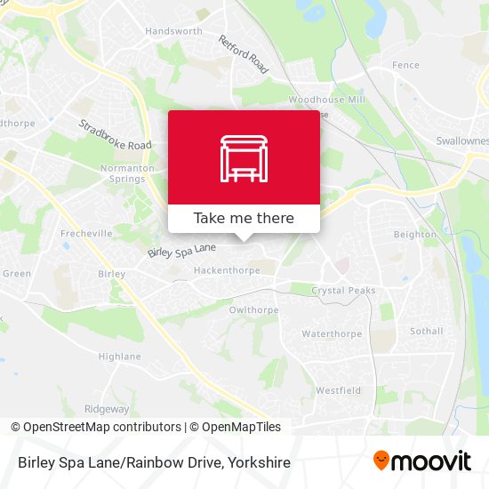 Birley Spa Lane/Rainbow Drive map