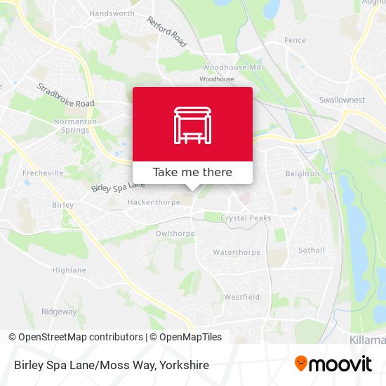 Birley Spa Lane/Moss Way map