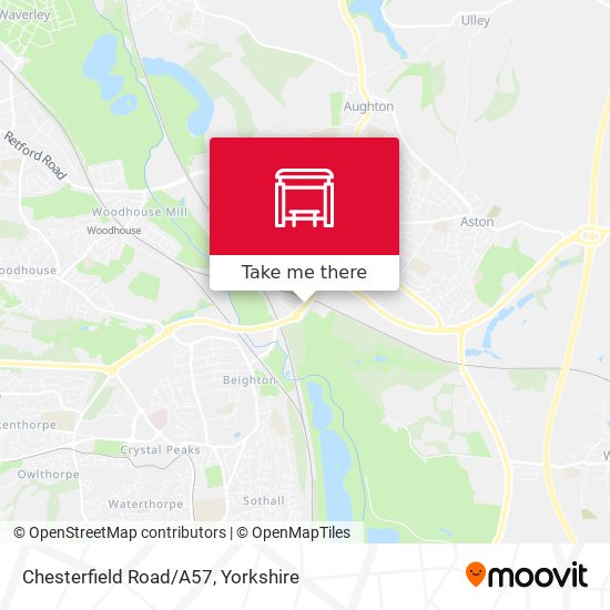 Chesterfield Road/A57 map