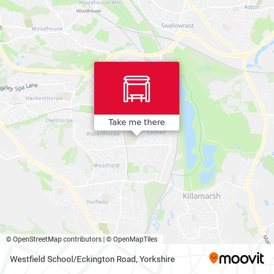 Westfield School / Eckington Road map