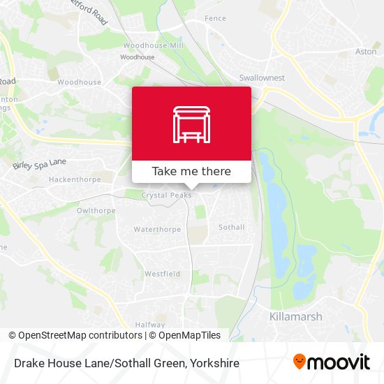Drake House Lane/Sothall Green map
