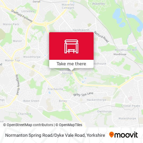 Normanton Spring Road / Dyke Vale Road map