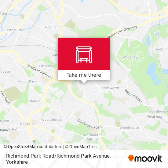 Richmond Park Road / Richmond Park Avenue map