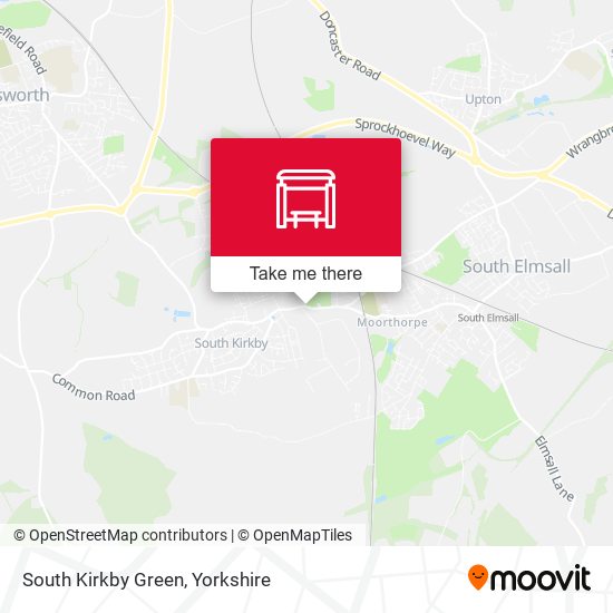 South Kirkby Green map