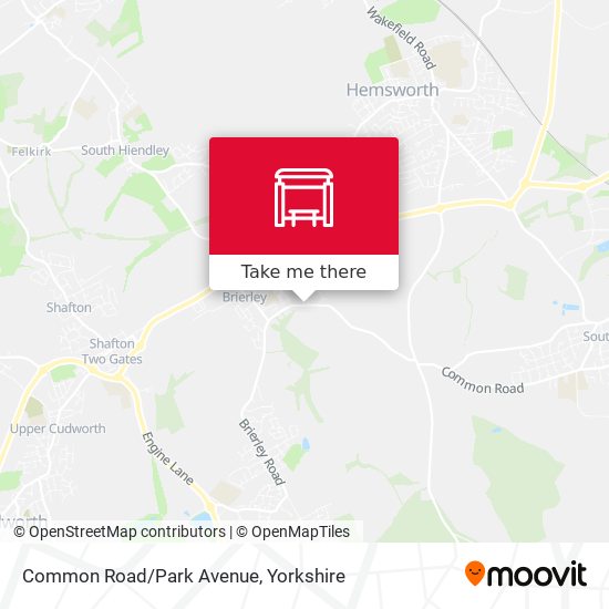 Common Road/Park Avenue map